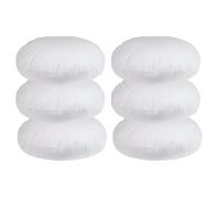 PURE TEXTILES Luxury Round Cushion Insert - Premium Soft Cushion Filler, Durable, And Comfortable Pillow Insert Pack Of 6 16” - Ideal For Sofas, And Beds - Perfect Addition To Any Room