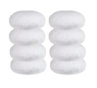 PURE TEXTILES Luxury Round Cushion Insert - Premium Soft Cushion Filler, Durable, And Comfortable Pillow Insert Pack Of 8 20” - Ideal For Sofas, And Beds - Perfect Addition To Any Room