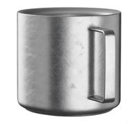 Pure Ti Double Wall Mug with Handle Textured Lightweight Coffee Tea Cup | 100ml/220ml Options, Lightweight 50g-87g, Heat Insulation, for crystal Texture, For Coffee Tea Home Office Outdoor(220ml)