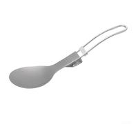 Pure Ti Lightweight Foldable Spoon for Camping For Hiking Travel Backpacking Picnic Outdoor Cooking Eating Rust Resistant Titanium