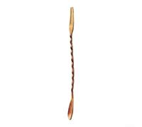 Pure Titanium Bar Spoon Long Handle for Cocktail Mixing(red) | Pure titanium build, lightweight feel, rust-proof for surface, for ideal for cocktails and coffee, sleek silver finish