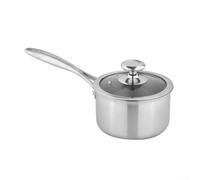 Pure Titanium Cookware Set: Non-Coated Frying Pan & Soup Pot for Healthy Cooking - Rust Resistant Wok 18cm Silver