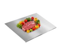 Pure Titanium Cutting Board with Counter Lip, 99.6% Pure Titanium 1mm Thick, Non-Stick Surface Perfect for Kitchen, Camping, BBQ (M)
