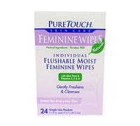Pure Touch Skin Care Feminine Wipes Flushable, 24 Ct