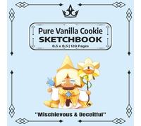 Pure Vanilla Cookie Sketchbook Blue: A Cute Square Sketchbook for Drawing, Doodling, Manga, Cartoons & Creative Art | 120 Blank Pages | 8.5 x 8.5