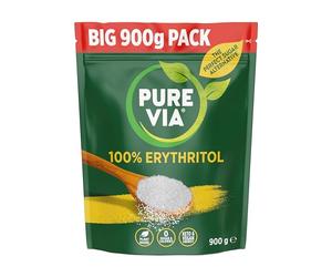 Pure Via Erythritol 900g Pack,Low Calorie & Keto Friendly Sugar Alternative, Non-GMO Certified Granulated Sweetener