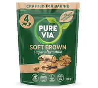 Pure Via Soft Brown Sugar Alternative - Keto and Vegan Friendly Sweetener for Baking - 300G (Pack of 4)