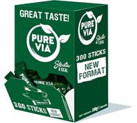 Pure Via Stevia Sticks - Zero Calories, Zero Sugar, 300 Sticks - Natural Alternative to Sugar | 300g