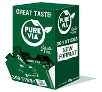 Pure Via Stevia Sticks - Zero Calories, Zero Sugar, 300 Sticks - Natural Alternative to Sugar | 300g