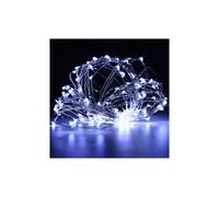 (Pure White) Battery Powered 10M 100LEDs Waterproof Silver Wire String Light For Wedding Party Decor
