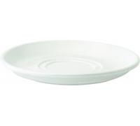 Pure White Double Well Saucer - Pack of 6 15cm (6inch)