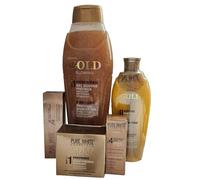 Pure White Gold Glowing & Lightening Lotion + Shower Gel + Serum + Soap + Tube - 5 in 1 set
