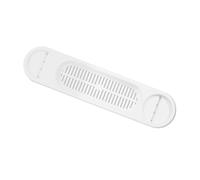 Pure White Plastic Bath Shower Rack with 3 Compartments for Soap, Razors etc