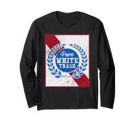 Pure White Trash Funny Redneck Distressed Long Sleeve T-Shirt
