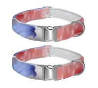 Pure white world, dotted with blooming flowers Adjustable Pet Collar for Small Medium Large Dogs & Cats, Reflective Strip for Night Safety, Soft Comfort Pad