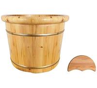 Pure Wood Bathtub Bucket，Handmade ，Sauna Accessories for Footbath Tubs，Foot Relaxing Bath Barrel(A)