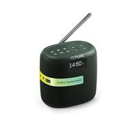 Pure Woodland Mini Outdoor Speaker with Bluetooth & DAB+/FM Radio (waterproof IP67, robust, portable, 17h battery, prerfect for garden & camping) Green