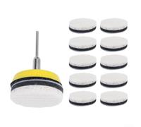Pure Wool 2 Inch Buffing Polishing Pad for Car, Glass, Furniture 11PCS Set, Wool Felt Polishing Buffing Wheel, Wool Polishing Pad Wheel Set for Rotary Tool Accessories