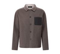 Pure Wool Jacket with Leather Pocket - male - Arma - Light Jackets - Brown - XL - Jackets XL