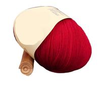 Pure Wool Lace Thread Medium Thin Sweater Coat Shawl Thread Woven Hand Woven Hat Scarf Fine Wool(Red)