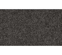 Pure Wool Shetland Herringbone Fabric Material - Black, 1MTR 145cmx100cm