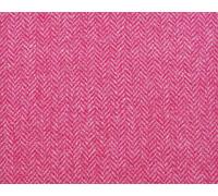 Pure Wool Shetland Herringbone Fabric Material - Light Fuchsia, 1MTR 145cmx100cm