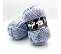 Pure Wool Single Stranded Super Bulky Weight Knitting Yarn Drops Eskimo, 1.8 oz 55 Yards per Ball (87 Fog)