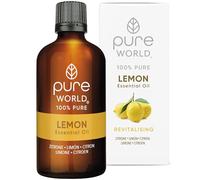 Pure World 100% Natural Lemon Essential Oil 100ML for Bath, Massage, Therapeutic Grade Pure & Undiluted