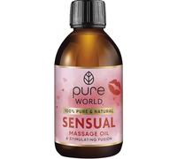 Pure World 250ml Sensual Massage Oil - Luxurious Rich & Velvety Formula for Intimacy & Relaxation - Hydrating Body Moisturiser. Stimulating Blend. Made with Jasmine, Rose & Sandalwood Oils Made in UK
