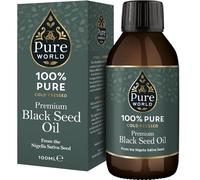 Pure World Black Seed Oil 100ML High Strength Thymoquinone Cold & Freshly Pressed Nigella Sativa. Glass Bottle Kalonji