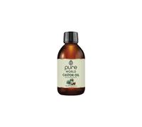 Pure World Castor Oil - 250ml/8.45 fl oz, Cold-Pressed, Hexane-Free, 100% Pure & Undiluted, Vegan Cruelty-Free - Eyebrows, Lashes, Hair, Nails, Beard