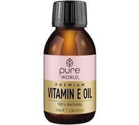 Pure World High Strength Vitamin E Oil 70% Tocopherol. 100ml Pure & Natural. Cold and Freshly Pressed Vitamin E Oil. Skin, Face, Hair, Nails - Antioxidant for Scars, Stretch Marks, Wrinkles & Dry Skin