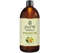Pure World Natural Avocado Oil 1000ML Cold Pressed Freshly Pressed Premium Bottled in the UK 100% Pure & Natural Nourishing, Vegan, Edible