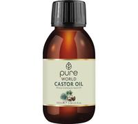 Pure World Natural Castor Oil 100ml. Cold & Freshly Pressed 100% Pure and Undiluted Hexane Free for Eyebrows, Nails, Beard, Hair, Eyelash Growth Cruelty Free Food Grade