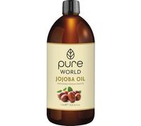 Pure World Natural Jojoba Oil 100% Pure and Undiluted 1 Litre 1000ml. Cold and Freshly Pressed Premium Quality Jojoba Oil - Skin, Nails, Body and Face, Vegan