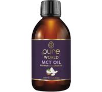 Pure World Natural MCT Coconut Oil 250ML 100% Pure and Undiluted. Premium Quality Coconut Oil. Natural C8 & C10 Vegan…