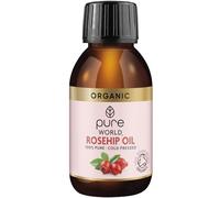 Pure World Natural Organic Rosehip Oil 100ml 100% Pure and Cold Pressed Rosehip Seed Oil for Face Hair and Body Natural Moisturising Oil for Scars Fine Lines Dryness and Stretch Marks