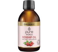 Pure World Natural Organic Rosehip Oil 250ml 100% Pure and Cold Pressed Rose Hip Seed Oil for Face Hair and Body | Natural Moisturising for Scars, Stretch Marks Vegan Cruelty-Free