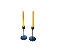 Pure Yellow Beeswax Taper Candles - Handmade in Wales, 100% Natural, Sustainably Created, Unscented, Clean Burning, Cotton Wick - Perfect for Dinner, Weddings, Home Decor & Gifts - Mêl Llŷn
