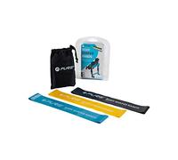 Pure2Improve - Body Shaper Bands Set [Set of 3], Resistance Exercise Bands Men Women Home Workout with Three Resistance Levels [Light, Medium, Heavy], Free Carry Pouch Included