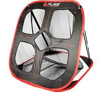 Pure2Improve - Golf Pop-Up Chipping Net - Portable Practice Net Indoors/Outdoors Black/Red 82x80x88cm