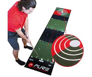 Pure2Improve Unisex's Golf Putting Mat, Green
