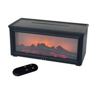 PureAire Fireplace Flame Essential Oil Diffuser - Luxury Aroma Diffuser with Ambient LED Light, 280ml Water Tank, Remote Control & Timer, USB Powered Ultrasonic Home Fragrance Diffuser, Black