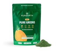 Purearth Super Greens Powder Mango Flavour 250g | 25 Vitamins & Moringa Powder with KSM-66 Ashwagandha & Probiotics | For Gut Cleanse, Immunity Support & Energy | Vegan Sugar Free Drink | 30 servings