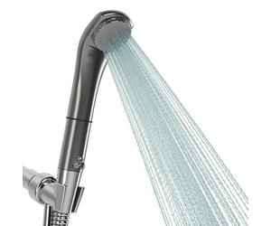 Purebble II, Aura TEC Shower Head, Micro Bubble Shower Head, Micro Nano Bubble, Ultra Fine Bubble, 40% of Water Saving Effect, Cleaning Effect, Genuine Product Imported from Japan (Titanium Black)