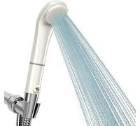 Purebble II Japanese Microbubble Shower Head | Made in Japan | Deep Cleansing, Water-Saving, High-Pressure Spa Experience | Eco-Friendly, Easy Installation (Glitter White)