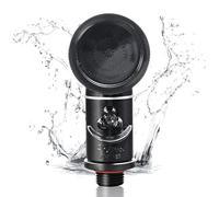 Purebble Pro - Professional Microbubble Shower Head for Hair Salons, Pet Salons and Home Baby Care | High Performance Shower Jet | Made in Japan (Clear Black)