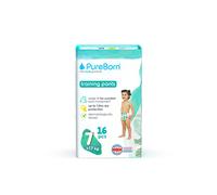 PureBorn Baby Premium Pull Up Diapers, Training Nappy Pants, Size 7 (17+ kg), 16 Pieces, Superior Day & Night Protection, Dermatologically Tested, Super Soft, Skin Friendly