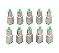 PureBowlic 10Pcs SC/APC Fiber Optic Attenuator 10DB, Fixed Single-Mode Green Adapters With ≤0.2dB Loss For Broadcasting, TV Projects And High-Power Optical Systems
