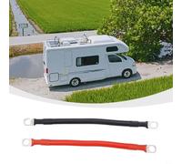 PureBowlic 12V For Battery Cable Kit 19CM Red Black 4 AWG 100A Heavy Duty Copper Wire Lugs For Car Truck Inverter Solar Power Connection Terminals